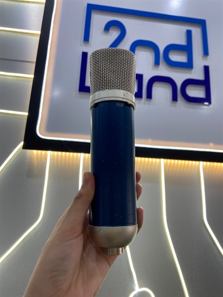 Mic MXL 5000 - Màu xanh - Ngoại hình: 96% - Trầy xước thân - Body - Kèm dây kết nối + giá đỡ