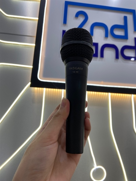 Mic Tascam TM82 - Màu đen - Ngoại hình: 97% - Mờ logo - Kèm dây kết nối