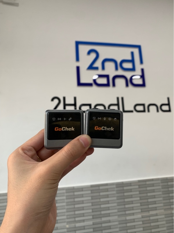 Mic thu âm Gochek Ultra Plus - 1 RX 1TX - Màu xám - Ngoại hình: 97% - Kèm 1 số dây kết nối, túi, bông lọc gió