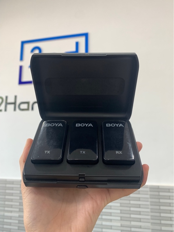 Micro BOYA BY-XM6-K2BOX - Màu đen - Ngoại hình: 97% - Kèm 2 mic cài áo