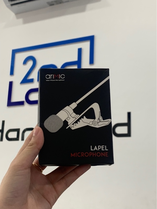 Micro cài áo Arimic (Arimic Lavalier Microphone) - Màu đen - Ngoại hình: 97% - Kèm box