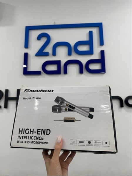 Micro Excelvan Model Z1 Pro - Màu xám - Ngoại hình 97% - Trầy , tróc sơn - Kèm Box , 2 mic , 1 nguồn phát