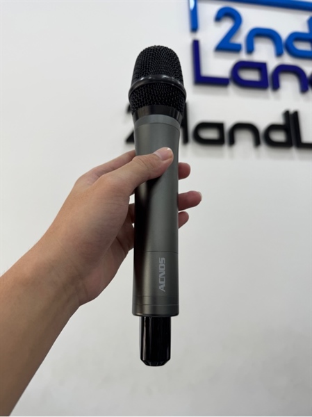 Micro không dây Acnos Mi30U PRO - Màu xám - Ngoại hình 97% - Kèm túi đựng + Dây kết nối + Mixer