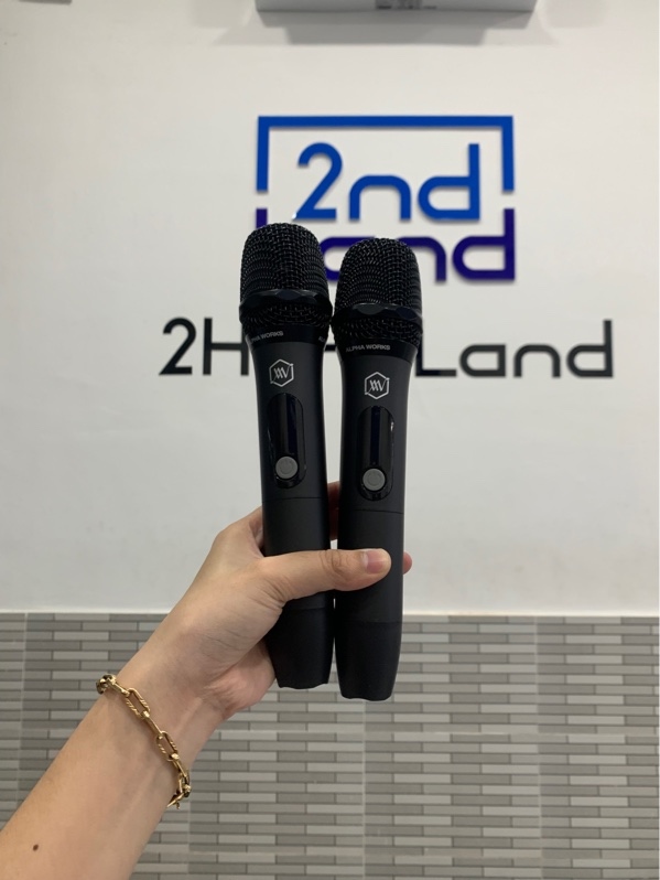 Micro không dây Alpha works AW-A6 - Màu đen - Ngoại hình: 98% - Kèm 2 micro