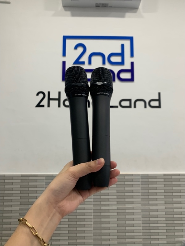 Micro không dây Alpha works AW-A6 - Màu đen - Ngoại hình: 98% - Kèm 2 micro