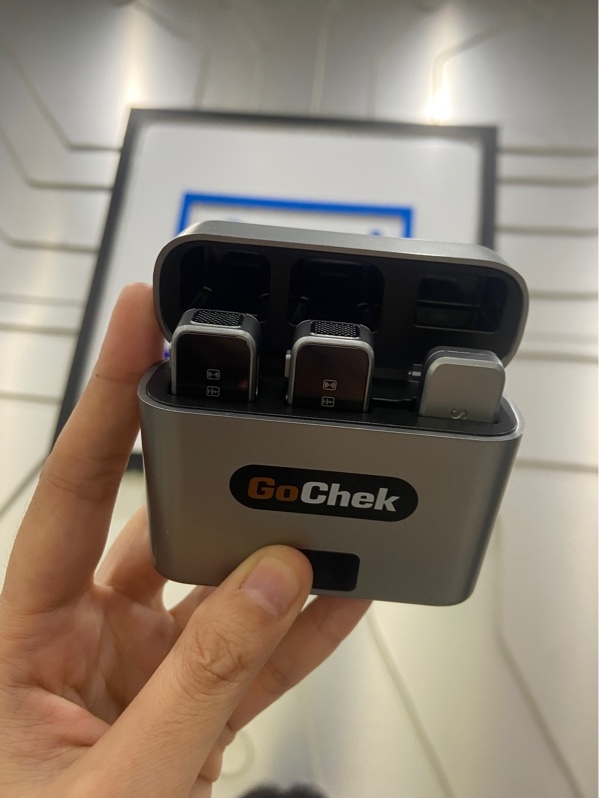 Micro không dây Gochek Ultra GC-D01 - 1 RX lightning, 2 TX - Màu xám - Ngoại hình: 97% - Body