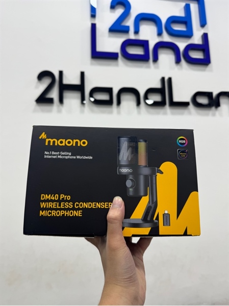 Micro không dây Maono DM40 Pro - Màu đen - Ngoại hình 98% - Fullbox 3