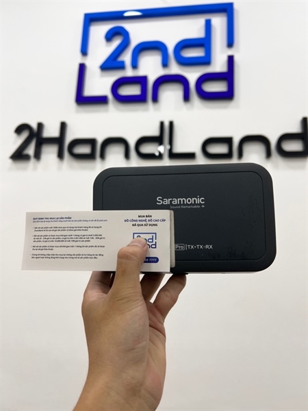 Micro Saramonic Blink 500 Pro B2 (TX- TX - RX) - Màu đen - Ngoại hình 98% - Body - Kèm túi + 2 Jack + 3.5mm + 2 mic dây 3.5mm + dây sạc