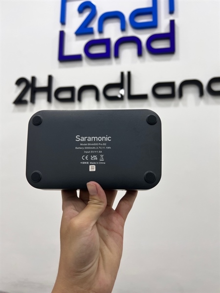 Micro Saramonic Blink 500 Pro B2 (TX- TX - RX) - Màu đen - Ngoại hình 98% - Body - Kèm túi + 2 Jack + 3.5mm + 2 mic dây 3.5mm + dây sạc 2