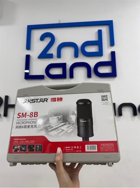 Micro Takstar SM-8B - Màu xám - Ngoại hình 98% - Kèm Box , túi đựng , 1 đỡ mic