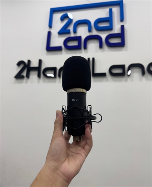 Micro thu âm TOP SOUND TS01 - Màu đen - Ngoại hình 97% - Kèm mút lọc gió , bệ đỡ