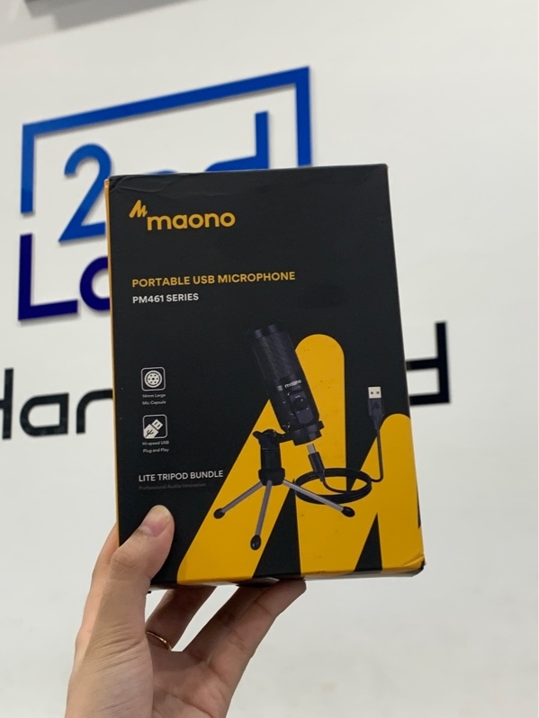 Micro thu âm USB Maono PM461 Series - Ngoại hình: 97% - Màu đen - Fullbox
