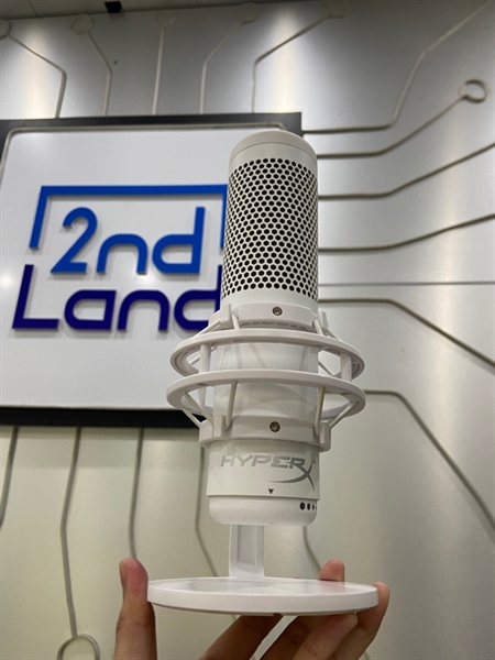 Micro USB HyperX QuadCast S - Màu trắng - Ngoại hình: 98% - Kèm dây 1