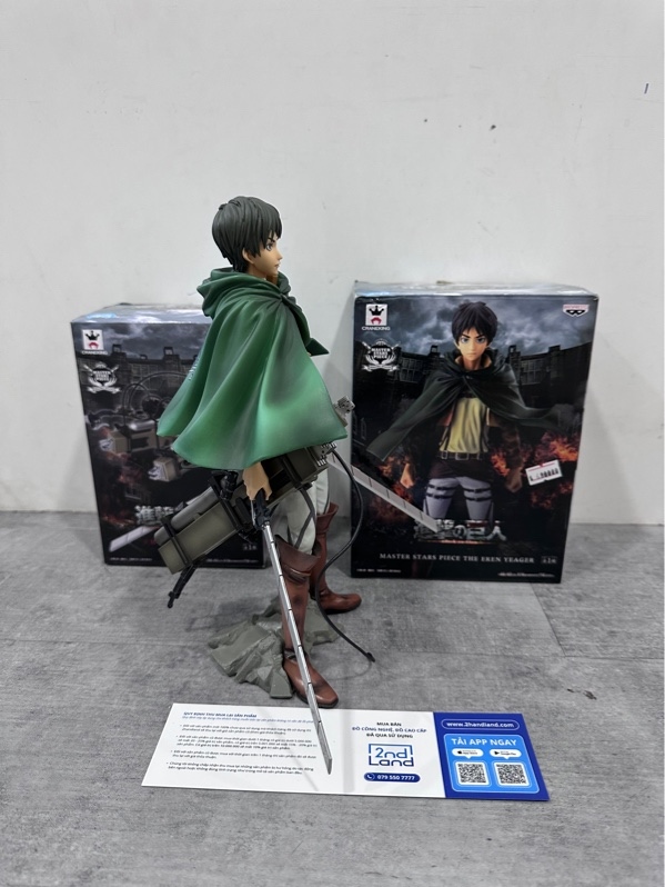 Mô hình Banpresto Master Stars Piece: Attack on Titan - Eren Yeager - Ngoại hình 98% - Fullbox + Kèm phụ kiện Attack on Titan March giant stereoscopic starter ver. 10cm figure F/S