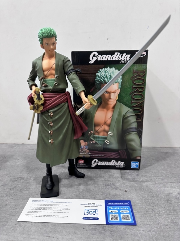 Mô hình Banpresto One Piece - Grandista Nero Roronoa Zoro Figure - Ngoại hình 98% - Fullbox