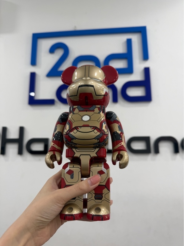 Mô hình Bearbrick 400% phiên bản Iron Man Mark XLII - Màu đỏ - Ngoại hình 98% - Kèm box