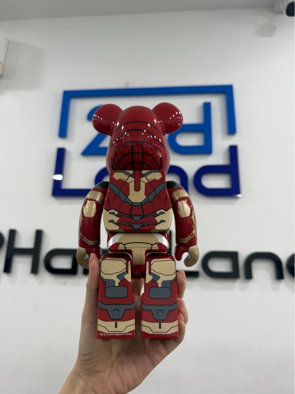 Mô hình Bearbrick 400% phiên bản Iron Man Mark XLII - Màu đỏ - Ngoại hình 98% - Kèm box