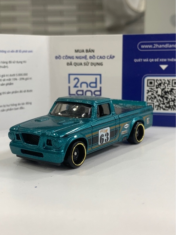 Mô hình Hotwheels 63 Studebaker - Màu xanh - Ngoại hình: 98% - Body