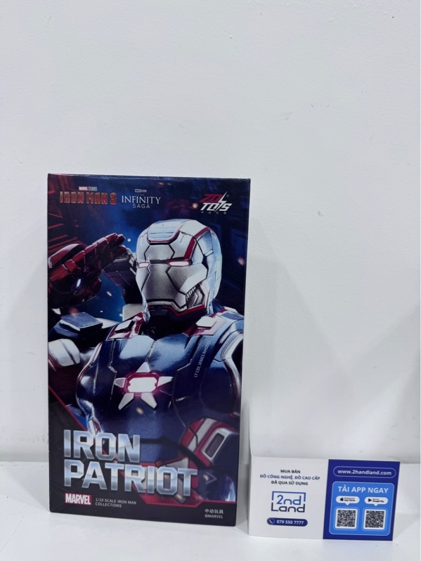 Mô hình Iron Patriot 1.0, tỉ lệ 1:10, ZDToys - Ngoại hình 97.5% - Xước nhẹ - Kèm box bị bể, thiếu 1 cục lửa