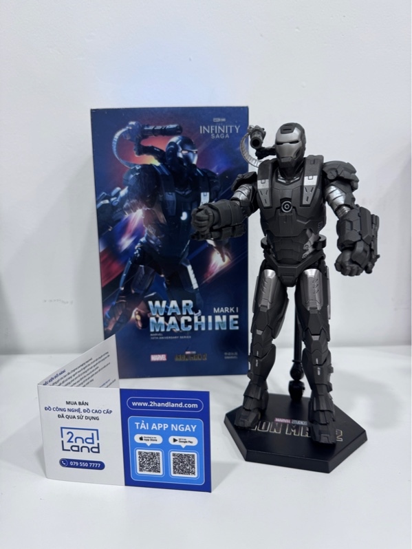 Mô hình Marvel Iron Man 2 war machine mark 1 - Màu xám xanh - Ngoại hình 97% - Mất hai đốm lửa - Kèm box