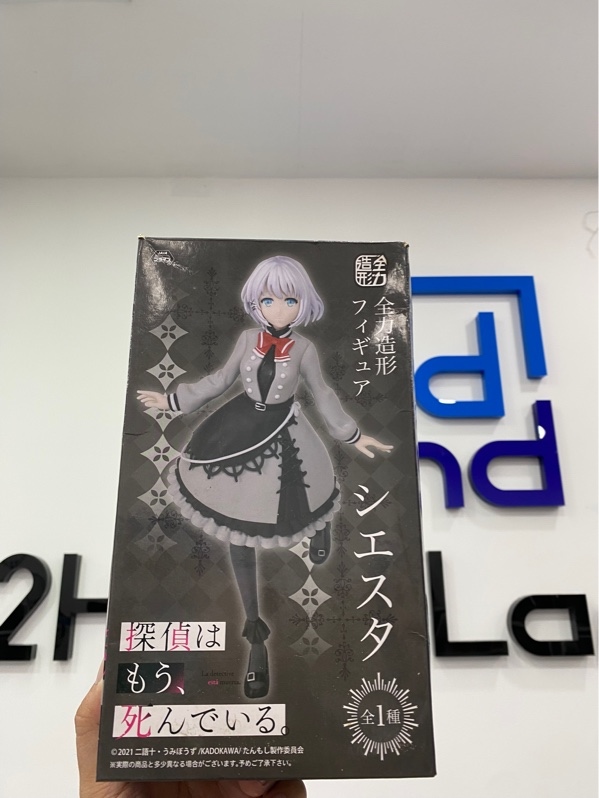 Mô hình nhân vật Siesta thuộc dòng Zenryoku Zoukei anime The Detective Is Already Dead - Màu xám đen - Ngoại hình: 97% - Trầy - Kèm Box