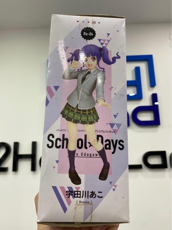Mô hình Saga BanG Dream! Girls Band Party! - Premium Figure "Ako Udagawa" School-Days - Màu xám tím - Ngoại hình: 97% - Kèm Box
