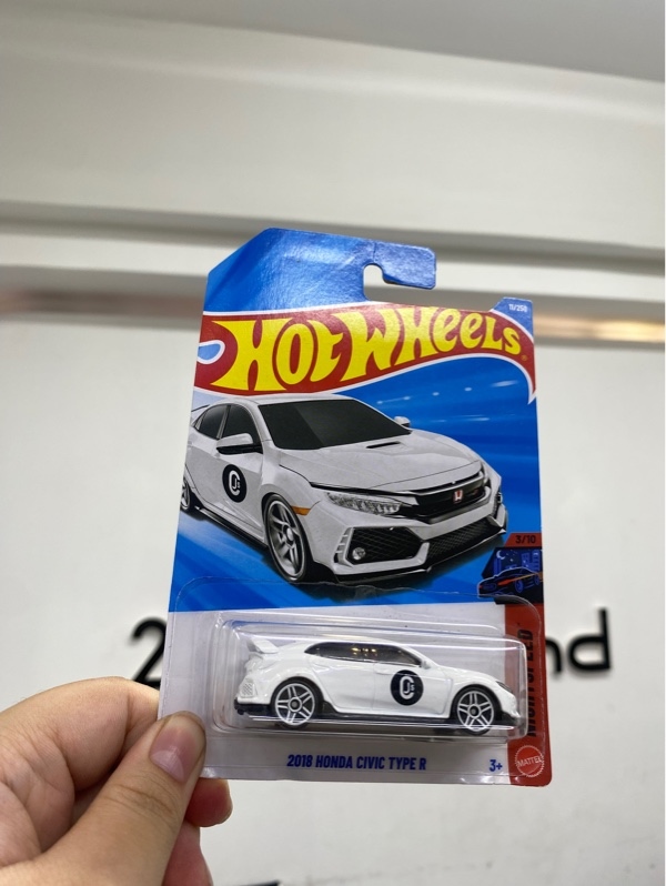 Mô hình xe Hotwheels 2018 Honda Civic Type R - Màu trắng - Newseal