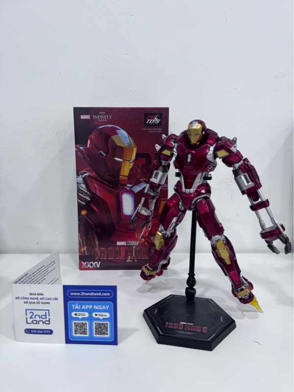 Mô hình ZD Toys Marvel studio Iron Man 3 XXXV MK35 - tỉ lệ 1/10 - Màu đỏ - Ngoại hình 97% - Trầy xước, thiếu 1 tay - Kèm box