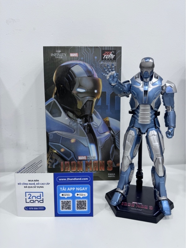 Mô hình ZD Toys Maverl Studio Iron Man 3 XL MK40 - tỉ lệ 1/10 - Màu xám - Kèm box