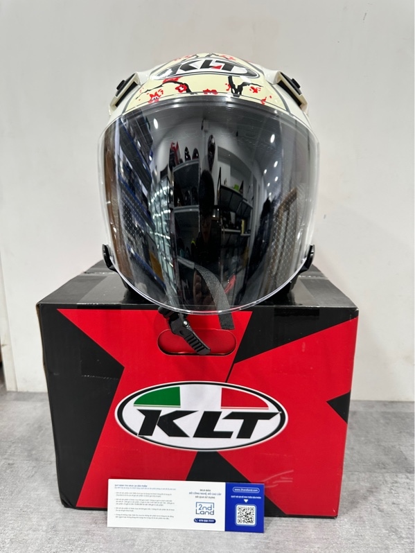 Mũ 3/4 2 Kính KLT Venom A36 Sakura - Size L - Màu đỏ trắng - Ngoại hình 98% - Kèm box