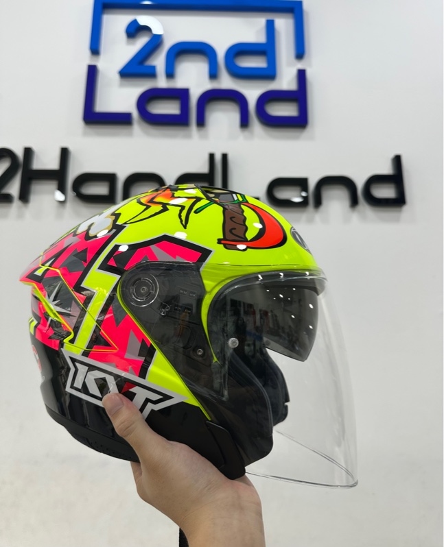 Mũ 3/4 2 kính KYT NFJ Misano - Size XXL - Màu xanh - Ngoại hình 97% - Body