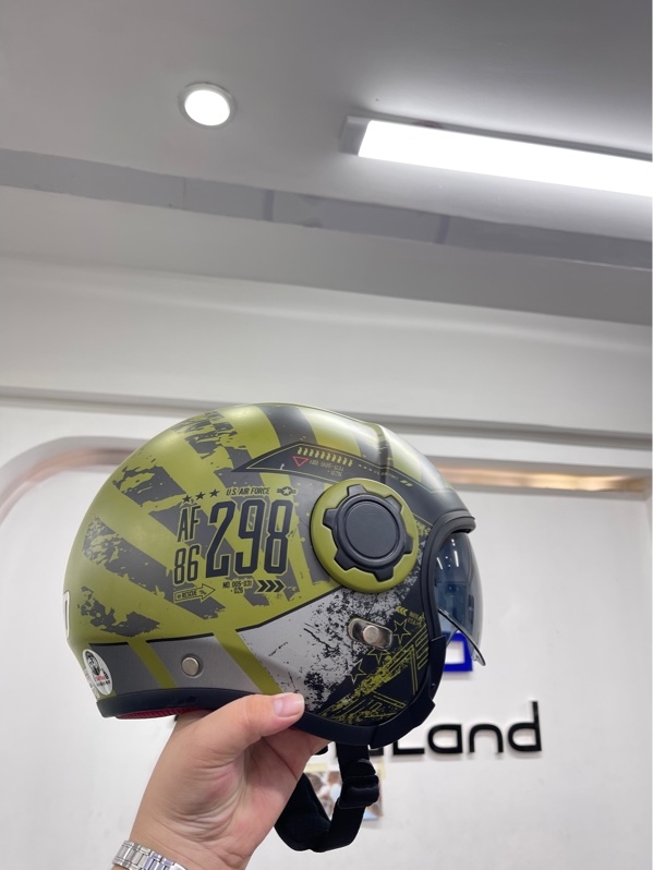 Mũ 3/4 Ego E5 - Size L - Màu xanh camo - Ngoại hình 97% - Body