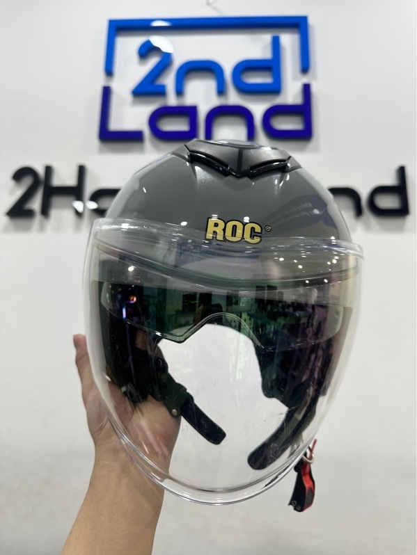 Mũ 3/4 ROC R07 - Size M - Màu bạc - Ngoại hình 97% - Trầy cấn - Body