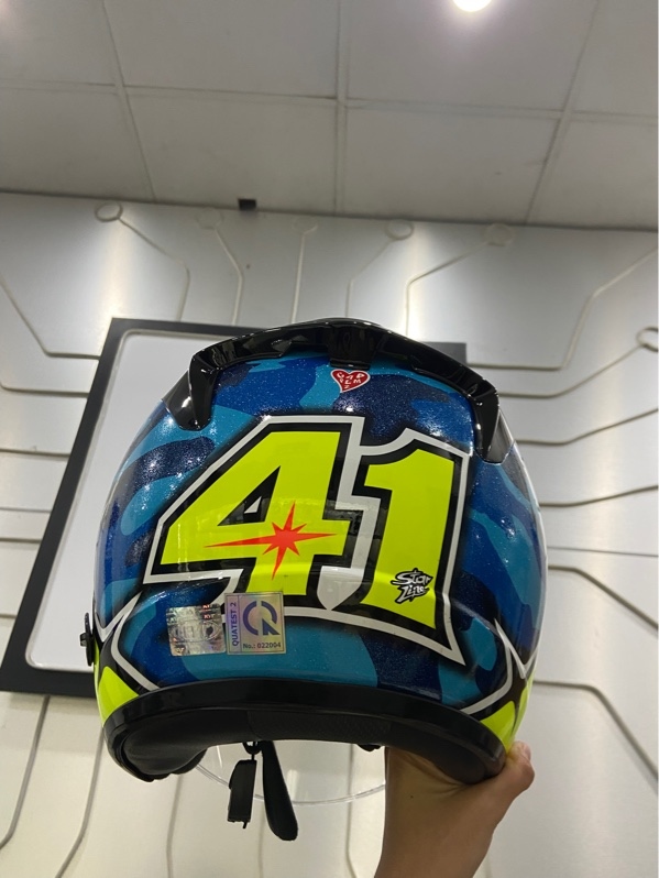 Mũ bảo hiểm 3/4 KYT Venom Espargaro - Size M - Màu xanh - Ngoại hình: 97% - FullBox