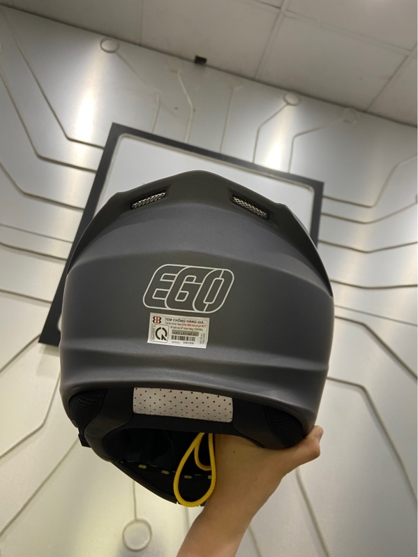 Mũ bảo hiểm EGO 91 - Màu xám - Ngoại hình: 98% - Kèm túi