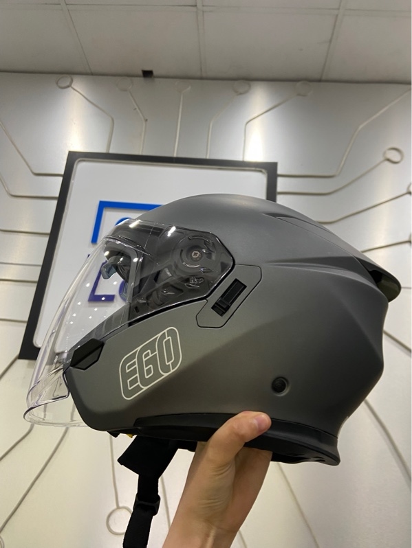 Mũ bảo hiểm EGO E42 - Màu xám - Ngoại hình: 98% - Kèm túi