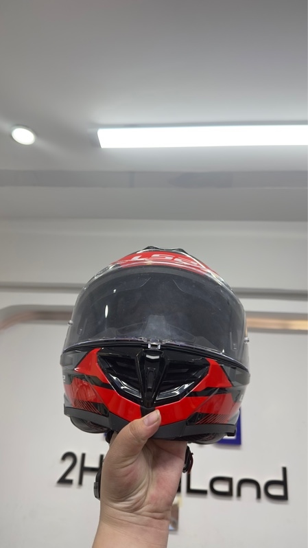 Mũ bảo hiểm fullface 2 kính LS2 FF 818 Storm II - Size XXXL - Màu đen đỏ xám - Ngoại hình 98% - Kèm túi
