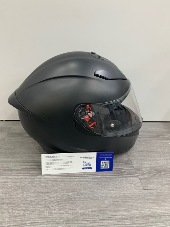 Mũ bảo hiểm fullface AGV K3 SV - Size M - Màu đen nhám - Ngoại hình: 96% - Kèm túi đựng + phụ kiện