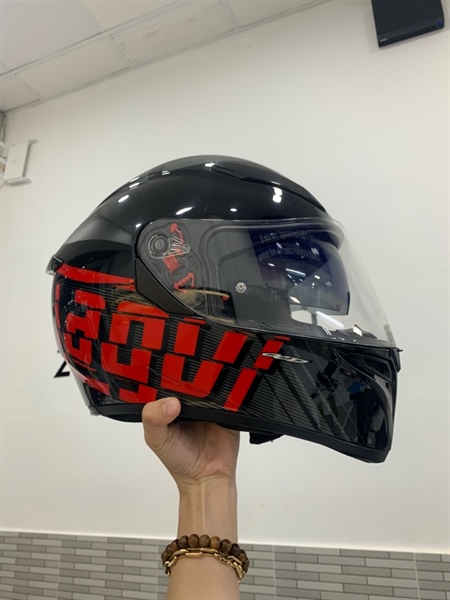 Mũ bảo hiểm Fullface AGV K3SV Myth - Size M - Màu đen - Ngoại hình: 97% - Trầy kính - Body 1