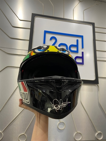 Mũ bảo hiểm FullFace AGVK3 SV Tartaruga Turtle - Size L - Màu đen xanh - Ngoại hình: 97% - Mặt kính xước dăm và trầy nhẹ ở 2 bên cạnh - Body 2