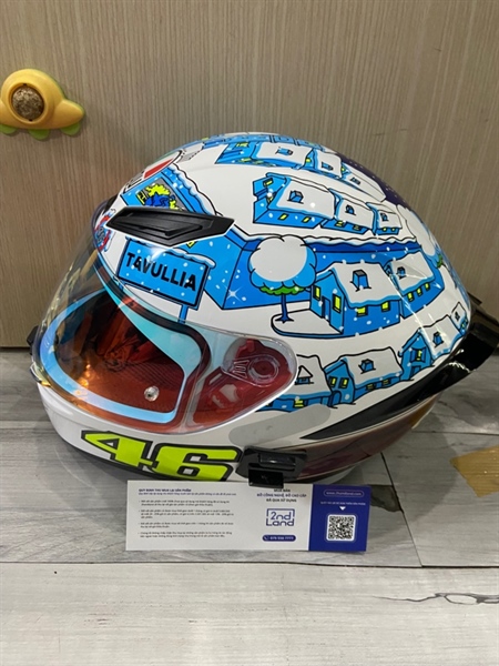 Mũ bảo hiểm FullFace AVG K1 S ROSSI WINTER TEST 2017 – DOT(E2206) - Size M - Màu đen - Ngoại hình: 98% - Kèm kính 3