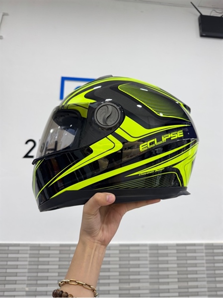 Mũ bảo hiểm FullFace Bilmola Eclipse Q - Size L - Màu xanh lá - Ngoại hình 98% - Body 1