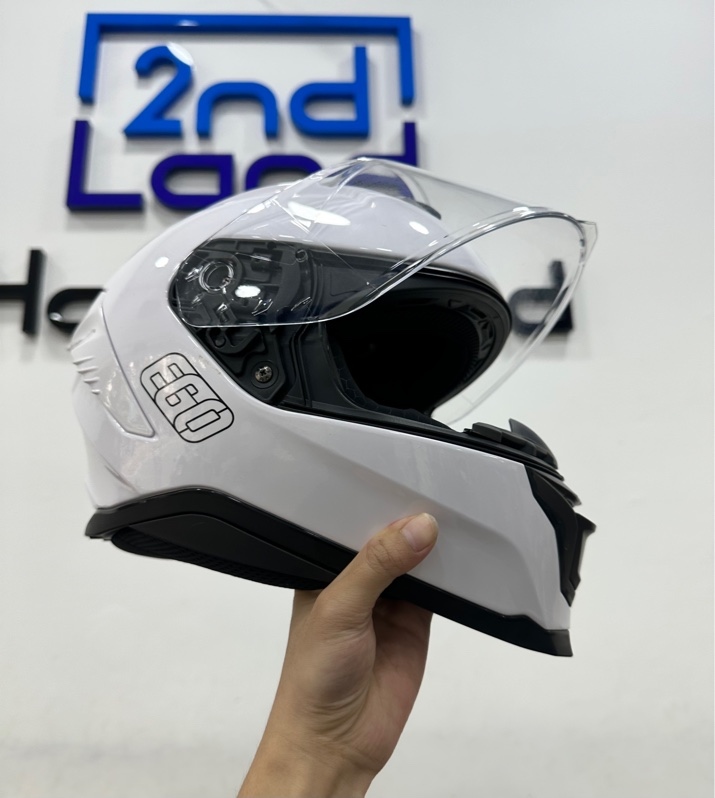 Mũ bảo hiểm FULLFACE EGO E-71 - Size L - Màu trắng - Ngoại hình 98% - Body