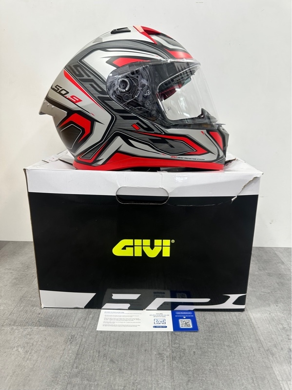 Mũ bảo hiểm fullface GIVI 50.9 Atomatic - Size L - Màu xám đỏ đen - Ngoại hình 98% - Fullbox