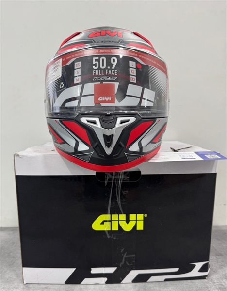 Mũ Bảo Hiểm Fullface Givi 50.9 Atomic - Size L - Màu đỏ bạc - Ngoại hình 99% - Fullbox