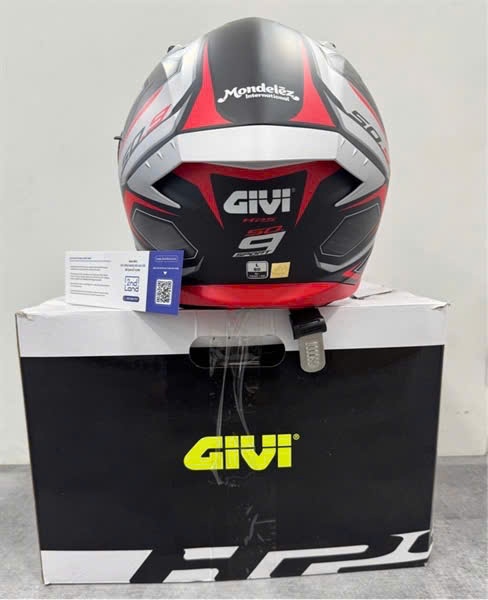 Mũ Bảo Hiểm Fullface Givi 50.9 Atomic - Size L - Màu đỏ bạc - Ngoại hình 99% - Fullbox