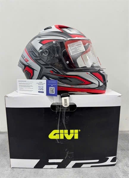 Mũ Bảo Hiểm Fullface Givi 50.9 Atomic - Size L - Màu đỏ bạc - Ngoại hình 99% - Fullbox