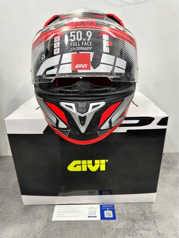 Mũ bảo hiểm Fullface Givi 50.9 sport - Size XL - Màu đỏ đen - Ngoại hình: 99% - Fullbox