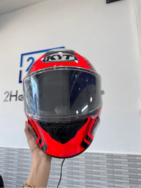 Mũ bảo hiểm FullFace KYT NF-R - Bản đặc biệt - Size M - Màu đỏ - Ngoại hình 98% - Kèm túi + Pinlock