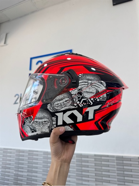 Mũ bảo hiểm FullFace KYT NF-R - Bản đặc biệt - Size M - Màu đỏ - Ngoại hình 98% - Kèm túi + Pinlock 1